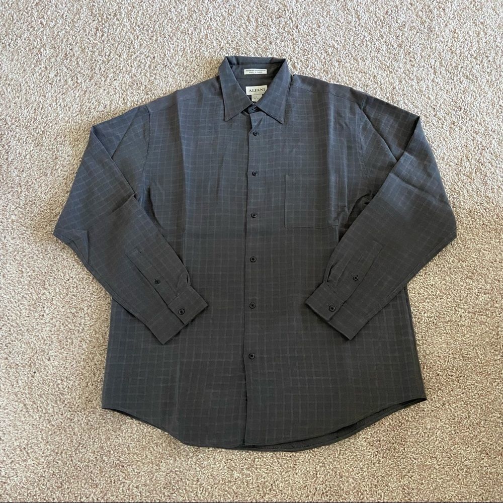Alfani Dark Gray Button Up Top